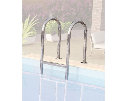 Échelle de piscine à deux marches en acier inoxydable