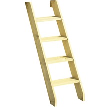 Échelle en bois avec quatre marches pour l''intérieur