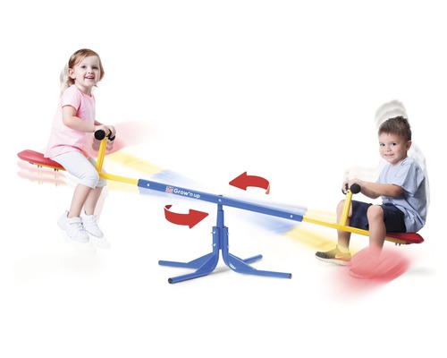 Bascule pour enfants avec deux enfants qui jouent