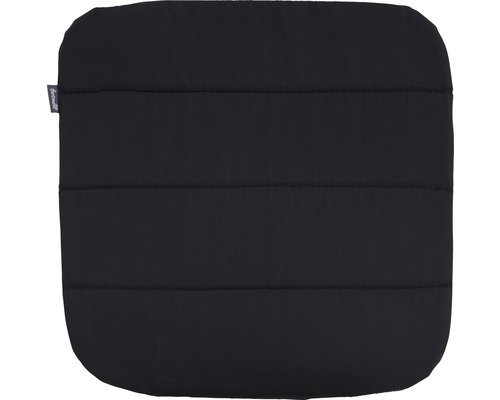 Schwarzes Sitzkissen mit Steppmuster