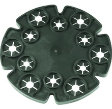 Plateau de rangement rond avec douze évidements pour l''organisation