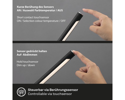 Bedienung einer Leuchte mit Berührungssensor