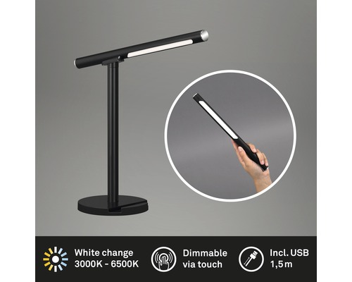 Schreibtischleuchte mit Touchdimmer, USB-Anschluss und einstellbarer Farbtemperatur