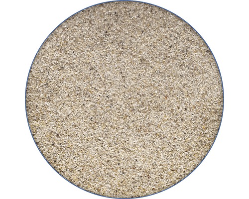 Sable décoratif dans un récipient circulaire.