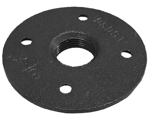 Schwarze Temperguss-Rohrflanschmuffe mit vier Löchern