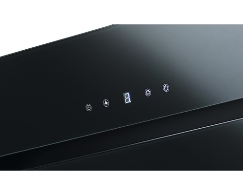 Panneau de commande d''une hotte aspirante avec affichages numériques