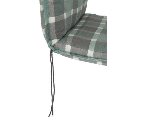 Coussin de chaise rembourré avec motif à carreaux et attaches