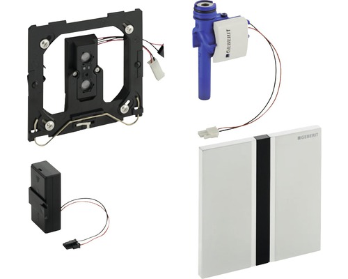 Ensemble complet de commande d''urinoir Geberit avec élément de montage, électrovanne et alimentation électrique
