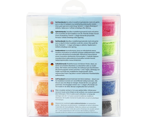 Pâte à modeler avec de petites billes de différentes couleurs