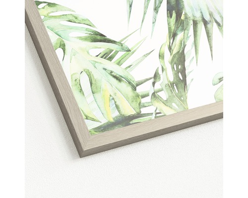 Gerahmtes Bild mit floralem Muster aus Pflanzenblättern