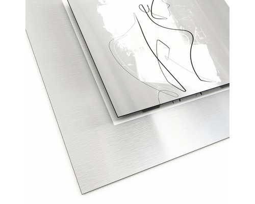 Image métallique avec représentation abstraite