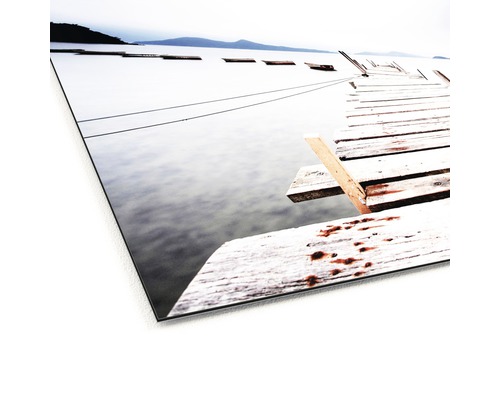 Aluminium-Dibond-Bild einer Seebrücke