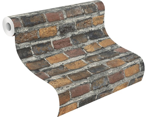 Rouleau de papier peint avec motif de briques