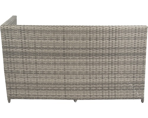 Detailansicht eines Rattan Gartenmöbelstücks