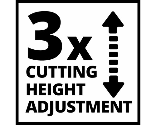 Symbole pour triple réglage de la hauteur de coupe