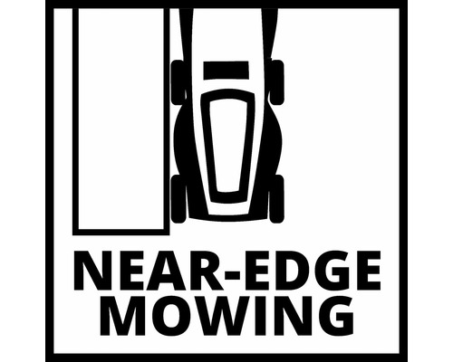 Symbole pour tondre le gazon près des bords