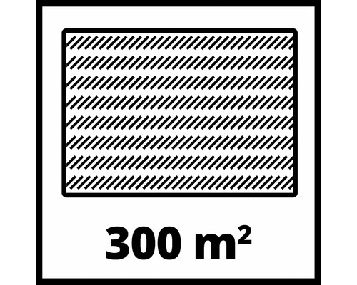 Convient pour une surface de gazon de 300 mètres carrés
