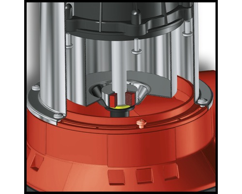 Vue détaillée d''une pompe submersible avec une section transversale