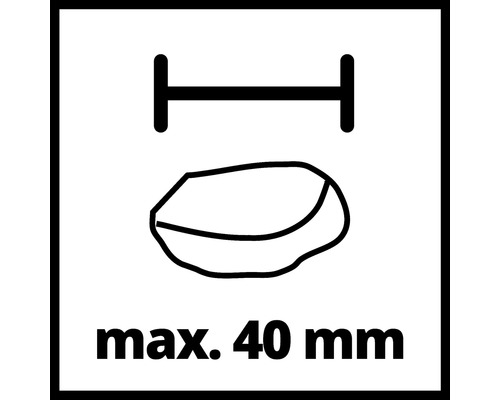 Taille maximale de la pièce 40 mm