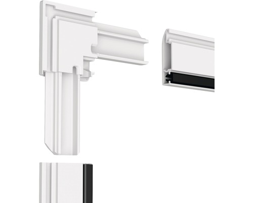 Profilé de cadre de moustiquaire, connecteur d''angle et cadre de montage