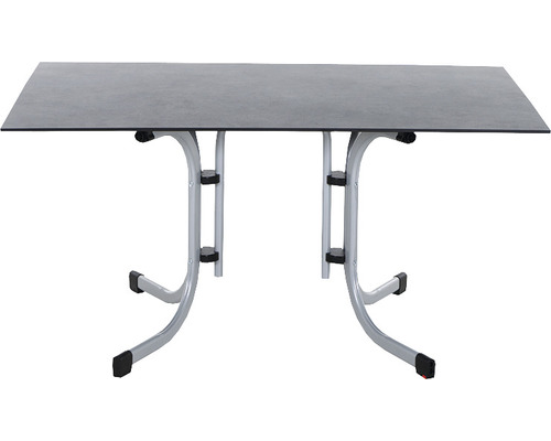 Table pliante avec structure métallique et plateau