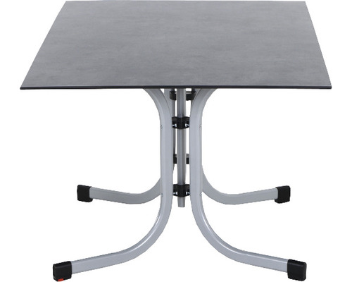 Table de jardin carrée avec structure en métal