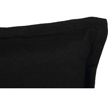 Detailansicht eines schwarzen Dekokissen