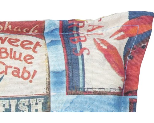 Coussin décoratif avec motifs de crabes