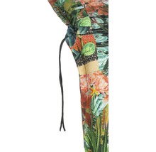 Vue détaillée d''un vêtement avec motif floral et cordon de serrage