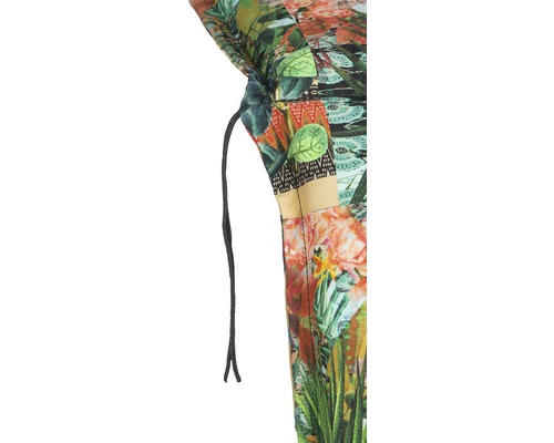 Vue détaillée d''un vêtement avec motif floral et cordon de serrage