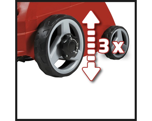 Roues réglables en trois hauteurs pour scarificateur