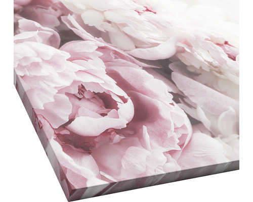 Nahaufnahme eines Leinwandbildes mit Blumenmuster