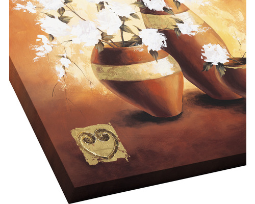 Peinture avec motif de vases de fleurs