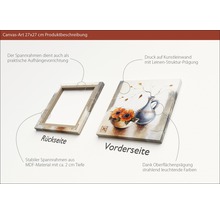 Canvasbild mit Blumenstillleben, Keilrahmen aus MDF