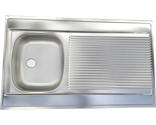 Évier en acier inoxydable avec égouttoir