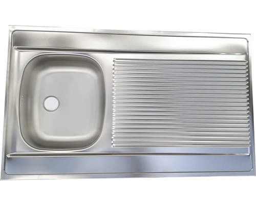 Évier en acier inoxydable avec égouttoir