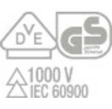 VDE Zeichen, GS Zeichen, Geprüfte Sicherheit, 1000 V, IEC 60900