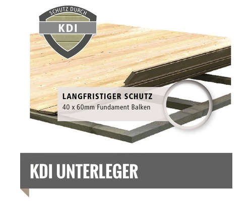KDI Unterleger mit 40 x 60 Millimeter Fundament Balken und Langzeitschutz