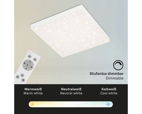 LED Deckenleuchte mit Fernbedienung für stufenloses Dimmen