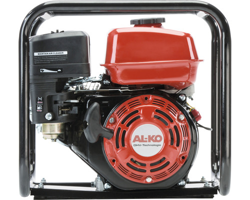 Pompe à eau avec réservoir rouge et cadre noir