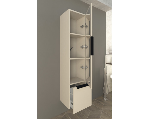 Offener Badezimmer Hochschrank mit Einlegeböden und Schublade