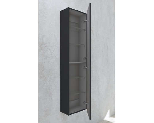 Armoire haute avec porte et étagères