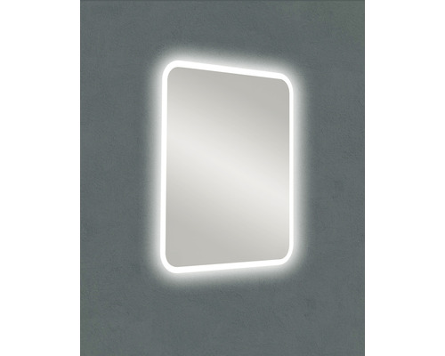 Miroir carré avec éclairage LED pour la salle de bains