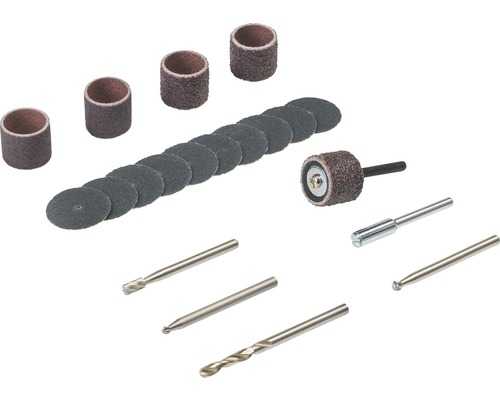 Assortiment de bandes abrasives, de disques abrasifs et de fraises pour outils multifonctions