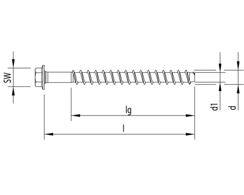 Schéma technique d''une vis avec indications de taille