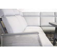 Gartencouch mit Polsterung und Tisch, geeignet für den Aussenbereich