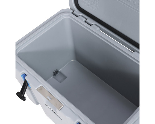 Innenansicht einer Kühlbox mit Entwässerungssystem