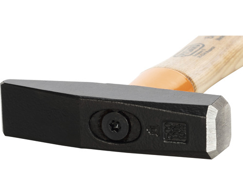 Hammer mit Holzgriff und schwarzem Hammerkopf