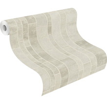 Papier peint intissé 428209 Factory IV carrelage en pierre beige