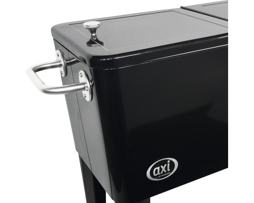 Glacière noire avec poignée et logo Axi by Pragma